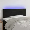 Image de Tête De Lit À Led Noir 100x5x78/88 Cm Velours Vidaxl