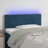 Image de Tête De Lit À Led Bleu Foncé 100x5x78/88 Cm Velours Vidaxl