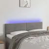 Image de Tête De Lit À Led Gris Clair 144x5x78/88 Cm Velours Vidaxl