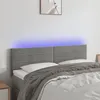 Image de vidaXL Tête de Lit à LED Meuble de Chambre à Coucher Accessoire de Lit Double Tête de Cadre de Lit Intérieur Gris Clair 3121800