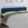 Image de Tête De Lit À Led Vert Foncé 180x5x78/88 Cm Velours Vidaxl