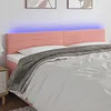 Image de Tête De Lit À Led Rose 180x5x78/88 Cm Velours Vidaxl