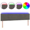Image de Tête De Lit À Led Gris Foncé 200x5x78/88 Cm Velours Vidaxl