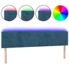 Image de Tête De Lit À Led Bleu Foncé 200x5x78/88 Cm Velours Vidaxl