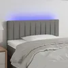 Image de Tête De Lit À Led Gris Foncé 80x5x78/88 Cm Tissu Vidaxl