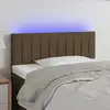 Image de Tête De Lit À Led Marron Foncé 80x5x78/88 Cm Tissu Vidaxl