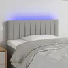 Image de Tête De Lit À Led Gris Clair 100x5x78/88 Cm Tissu Vidaxl