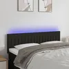 Image de Tête De Lit À Led Noir 144x5x78/88 Cm Tissu Vidaxl