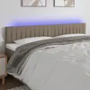 Image de Tête De Lit À Led Taupe 180x5x78/88 Cm Tissu Vidaxl