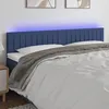 Image de Tête De Lit À Led Bleu 180x5x78/88 Cm Tissu Vidaxl