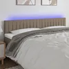 Image de Tête De Lit À Led Taupe 200x5x78/88 Cm Tissu Vidaxl