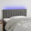 Image de Tête De Lit À Led Gris Clair 80x5x78/88 Cm Velours Vidaxl