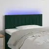 Image de Tête De Lit À Led Vert Foncé 80x5x78/88 Cm Velours Vidaxl