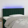 Image de Tête De Lit À Led Vert Foncé 100x5x78/88 Cm Velours Vidaxl