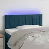 Image de Tête De Lit À Led Bleu Foncé 100x5x78/88 Cm Velours Vidaxl