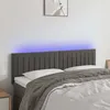 Image de Tête De Lit À Led Gris Foncé 144x5x78/88 Cm Velours Vidaxl