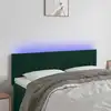 Image de Tête De Lit À Led Vert Foncé 144x5x78/88 Cm Velours Vidaxl