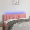 Image de Tête De Lit À Led Rose 144x5x78/88 Cm Velours Vidaxl