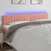 Image de Tête De Lit À Led Rose 180x5x78/88 Cm Velours Vidaxl