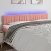 Image de Tête De Lit À Led Rose 200x5x78/88 Cm Velours Vidaxl