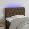 Image de Tête De Lit À Led Marron Foncé 80x7x78/88 Cm Tissu Vidaxl