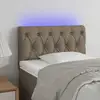 Image de Tête De Lit À Led Taupe 80x7x78/88 Cm Tissu Vidaxl