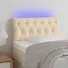 Image de Tête De Lit À Led Crème 80x7x78/88 Cm Tissu Vidaxl