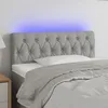 Image de Tête De Lit À Led Gris Clair 90x7x78/88 Cm Tissu Vidaxl