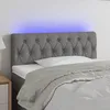 Image de Tête De Lit À Led Gris Foncé 90x7x78/88 Cm Tissu Vidaxl