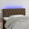 Image de Tête De Lit À Led Marron Foncé 90x7x78/88 Cm Tissu Vidaxl