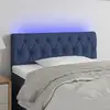 Image de Tête De Lit À Led Bleu 90x7x78/88 Cm Tissu Vidaxl