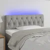 Image de Tête De Lit À Led Gris Clair 100x7x78/88 Cm Tissu Vidaxl