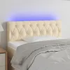 Image de Tête De Lit À Led Crème 100x7x78/88 Cm Tissu Vidaxl