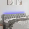 Image de Tête De Lit À Led Gris Clair 144x7x78/88 Cm Tissu Vidaxl