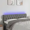 Image de Tête De Lit À Led Gris Foncé 144x7x78/88 Cm Tissu Vidaxl