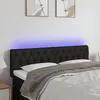 Image de Tête De Lit À Led Noir 144x7x78/88 Cm Tissu Vidaxl