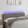 Image de Tête De Lit À Led Taupe 144x7x78/88 Cm Tissu Vidaxl