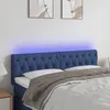 Image de Tête De Lit À Led Bleu 144x7x78/88 Cm Tissu Vidaxl
