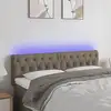 Image de Tête De Lit À Led Taupe 160x7x78/88 Cm Tissu Vidaxl