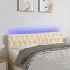 Image de Tête De Lit À Led Crème 160x7x78/88 Cm Tissu Vidaxl