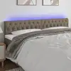 Image de Tête De Lit À Led Taupe 180x7x78/88 Cm Tissu Vidaxl