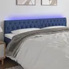 Image de Tête De Lit À Led Bleu 200x7x78/88 Cm Tissu Vidaxl