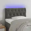 Image de Tête De Lit À Led Gris Foncé 80x7x78/88 Cm Velours Vidaxl