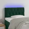 Image de Tête De Lit À Led Vert Foncé 80x7x78/88 Cm Velours Vidaxl
