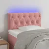 Image de vidaXL Tête de Lit à LED Meuble de Chambre à Coucher Accessoire de Lit Simple Tête de Cadre de Lit Intérieur Rose 80x7x78/88 3121983