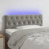 Image de Tête De Lit À Led Gris Clair 90x7x78/88 Cm Velours Vidaxl