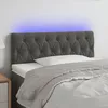 Image de Tête De Lit À Led Gris Foncé 90x7x78/88 Cm Velours Vidaxl