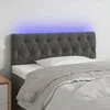 Image de vidaXL Tête de Lit à LED Meuble de Chambre à Coucher Accessoire de Lit Simple Tête de Cadre de Lit Intérieur Gris Foncé 3121985