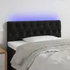 Image de vidaXL Tête de Lit à LED Meuble de Chambre à Coucher Accessoire de Lit Simple Tête de Cadre de Lit Intérieur Noir 90x7x78/88 3121986