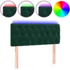 Image de Tête De Lit À Led Vert Foncé 90x7x78/88 Cm Velours Vidaxl